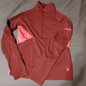 Spyder half zip dry fit material ladies sz 12